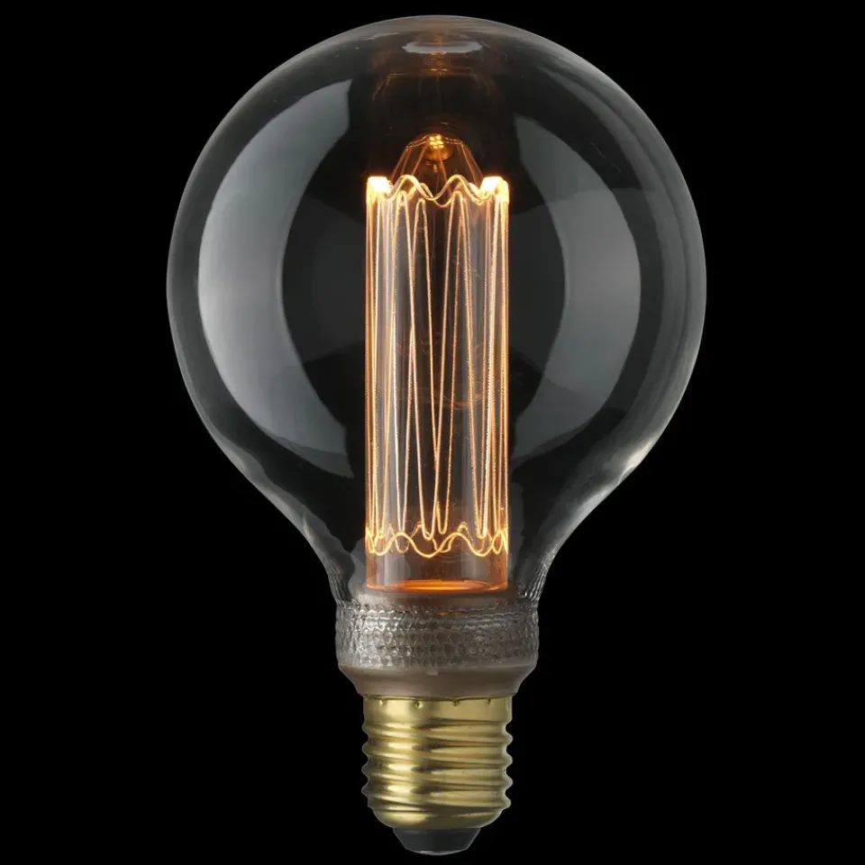 Discount Globen Lighting Laser filament LED E27 dimable, 9.5 cm, E27 Transparent