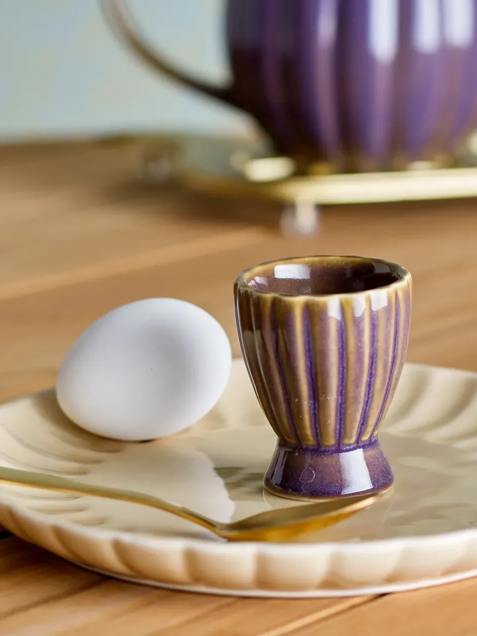 Bloomingville Latina egg cup, Purple