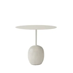 Side Tables^&Tradition Lato LN9 side table, , crema diva marble White