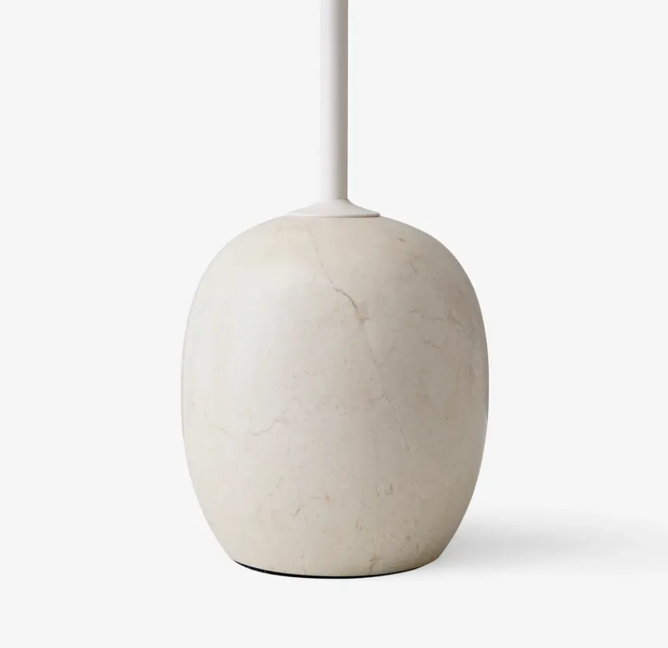 New &Tradition Lato side table LN8, Ivory -Crema diva marble White