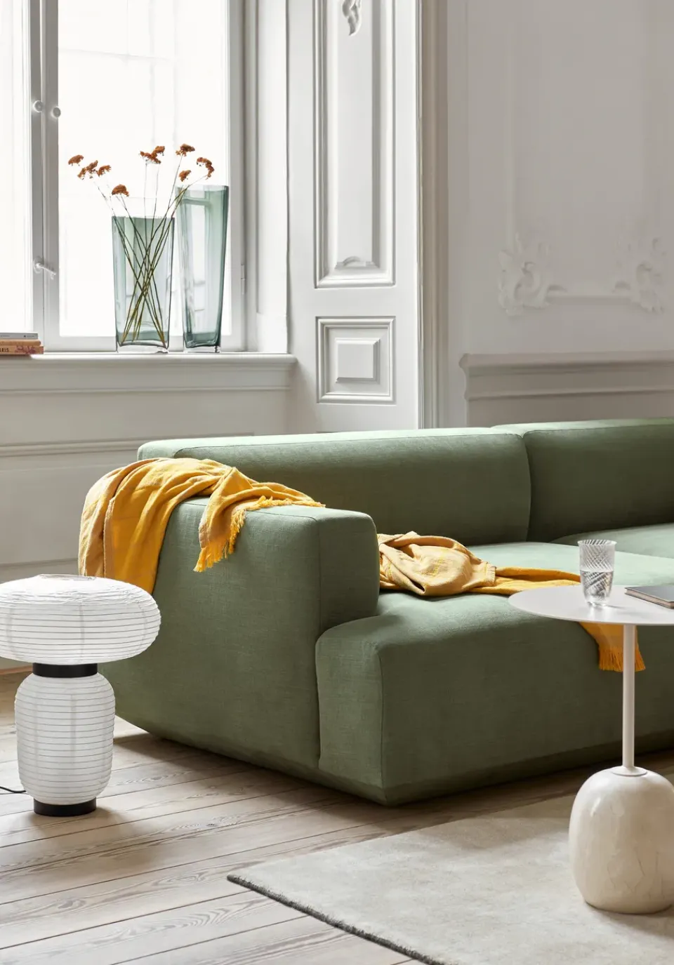 New &Tradition Lato side table LN8, Ivory -Crema diva marble White