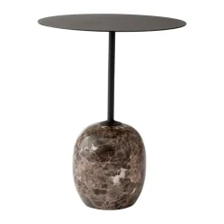Side Tables^&Tradition Lato side table LN8, Warm -Emparador marble Black