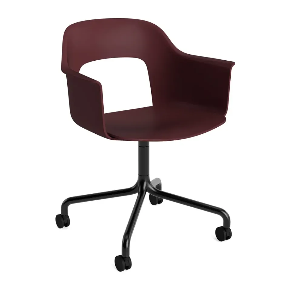 Office Chairs^HAY Layout Armchair 261 chair, Bordeaux-black Red