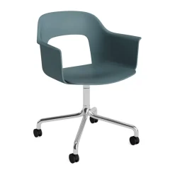 HAY Layout Armchair 261 chair, Ocean-polished aluminium Blue