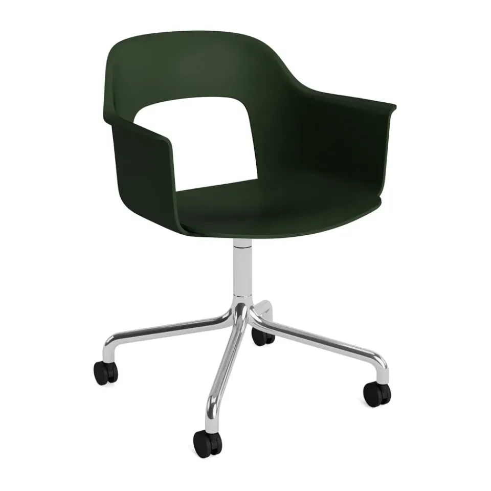 New HAY Layout Armchair 261 chair, Pastel -polished aluminium Green