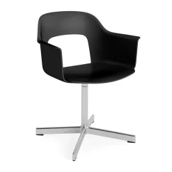 Office Chairs^HAY Layout Armchair 231 office chair, -polished aluminium 4-star swivel base Black