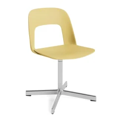 Office Chairs^HAY Layout Chair 131 chair, Biscotti-polished aluminium Yellow