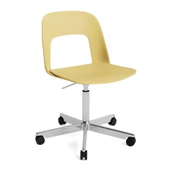 Outlet HAY Layout Chair 141 chair, Biscotti-polished aluminium Yellow