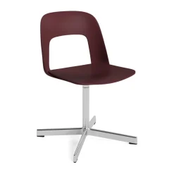 Office Chairs^HAY Layout Chair 131 chair, Bordeaux-polished aluminum Red