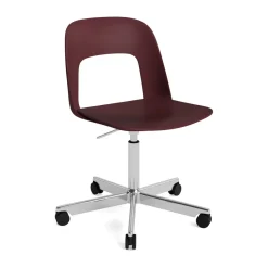 Hot HAY Layout Chair 141 chair, Bordeaux-polished aluminum Red