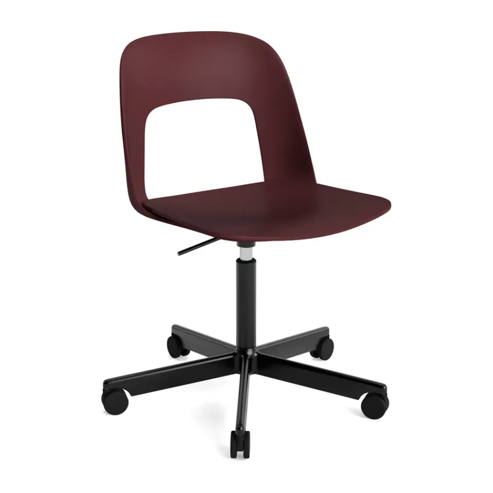 Best HAY Layout Chair 141 chair, Bordeaux-black Red