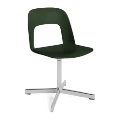 Office Chairs^HAY Layout Chair 131 chair, Bottle -polished aluminium Green