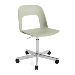 Office Chairs^HAY Layout Chair 141 chair, Bottle -polished aluminium Green