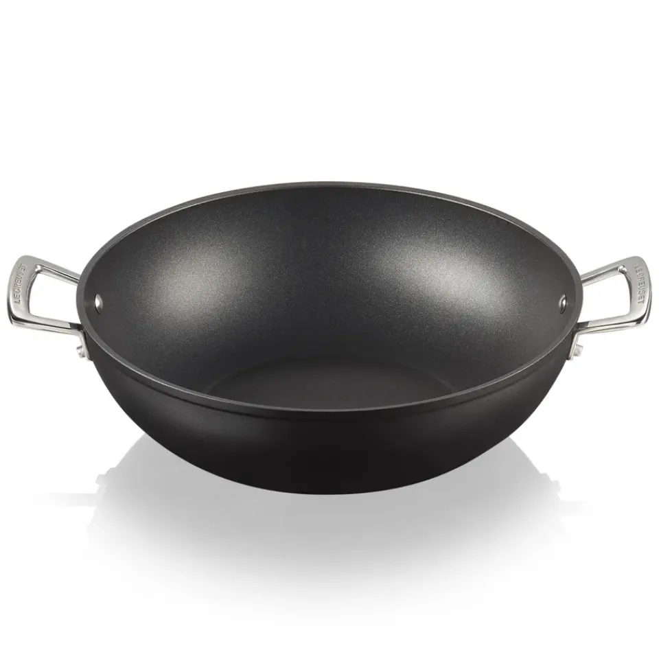 New Le Creuset aluminum wok, 32 cm Black