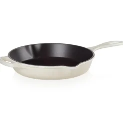 Discount Le Creuset deep frying pan cast iron handle 26 cm, Meringue Beige