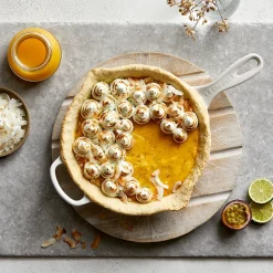 Discount Le Creuset deep frying pan cast iron handle 26 cm, Meringue Beige