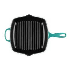Grill & Griddle Pans|Cast Iron Pans^Le Creuset grill pan 26 cm, Bleu Riviera Blue