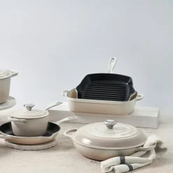 Hot Le Creuset grill pan 26 cm, Meringue Beige