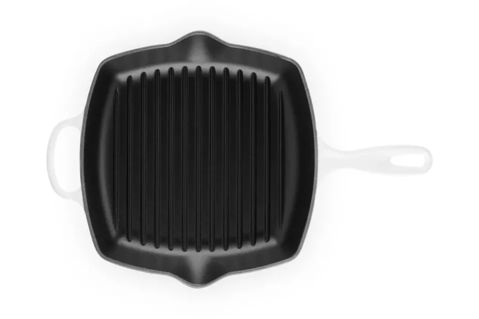 Grill & Griddle Pans|Cast Iron Pans^Le Creuset grill pan 26 cm, White BlackWhite