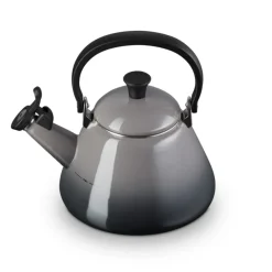 Coffee Presses & Makers^Le Creuset Kone kettle with whistle, Flint BlackGrey