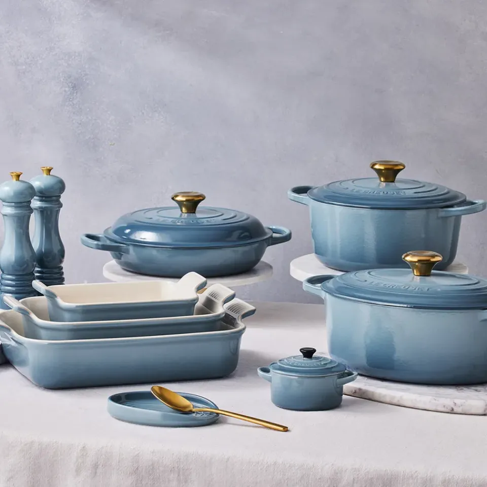Oven Dishes^Le Creuset mini casserole 10 cm, Chambray Blue