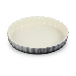 Round Flat Oven & Flan Dishes^Le Creuset pie dish 28 cm, Flint BlackGrey