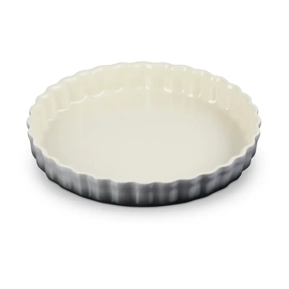 Round Flat Oven & Flan Dishes^Le Creuset pie dish 28 cm, Flint BlackGrey