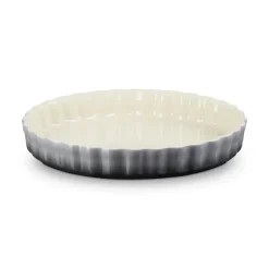 Round Flat Oven & Flan Dishes^Le Creuset pie dish 28 cm, Flint BlackGrey