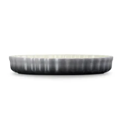 Round Flat Oven & Flan Dishes^Le Creuset pie dish 28 cm, Flint BlackGrey