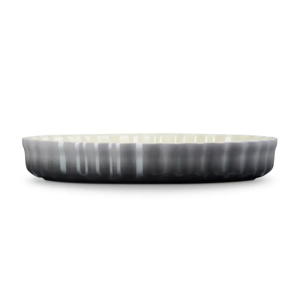 Round Flat Oven & Flan Dishes^Le Creuset pie dish 28 cm, Flint BlackGrey