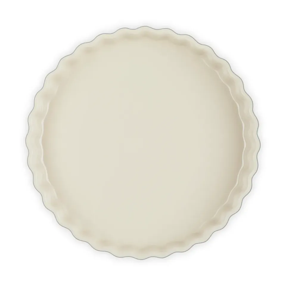 Round Flat Oven & Flan Dishes^Le Creuset pie dish 28 cm, Flint BlackGrey