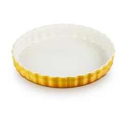 Round Flat Oven & Flan Dishes^Le Creuset pie dish 28 cm, Nectar YellowOrange