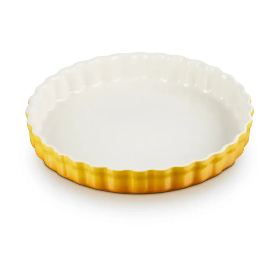 Round Flat Oven & Flan Dishes^Le Creuset pie dish 28 cm, Nectar YellowOrange