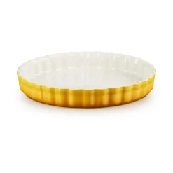 Round Flat Oven & Flan Dishes^Le Creuset pie dish 28 cm, Nectar YellowOrange