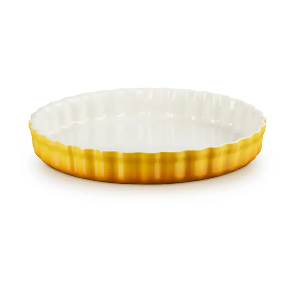 Round Flat Oven & Flan Dishes^Le Creuset pie dish 28 cm, Nectar YellowOrange