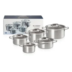 Saucepan Sets|Saucepans^Le Creuset 3-Ply pot set, 5 pieces Silver-coloured