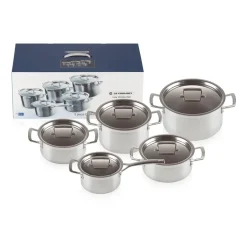 Saucepan Sets|Saucepans^Le Creuset 3-Ply pot set, 5 pieces Silver-coloured