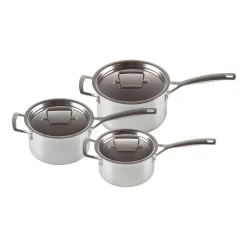 Sale Le Creuset 3-Ply pot set, 3 pieces Silver-coloured