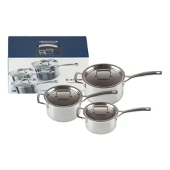 Sale Le Creuset 3-Ply pot set, 3 pieces Silver-coloured