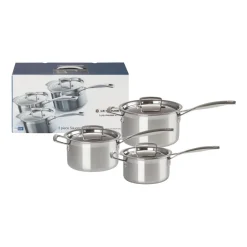 Sale Le Creuset 3-Ply pot set, 3 pieces Silver-coloured
