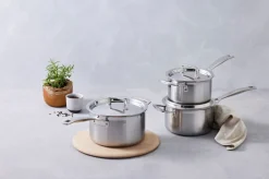 Sale Le Creuset 3-Ply pot set, 3 pieces Silver-coloured
