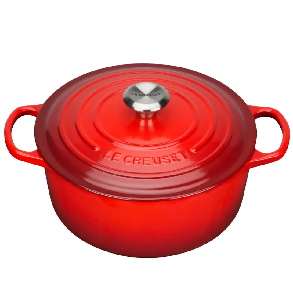 Best Le Creuset round casserole 5.3 l, Cerise Red