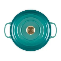 Cast Iron Casserole Pots|Cooking Pots & Casserole Dishes^Le Creuset round casserole 5.3 l, Bleu Riviera Blue