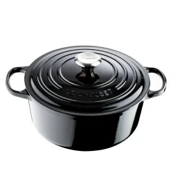 Hot Le Creuset round casserole 5.3 l, Black