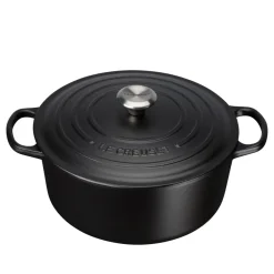 Cast Iron Casserole Pots|Cooking Pots & Casserole Dishes^Le Creuset round casserole 5.3 l, Matte Black