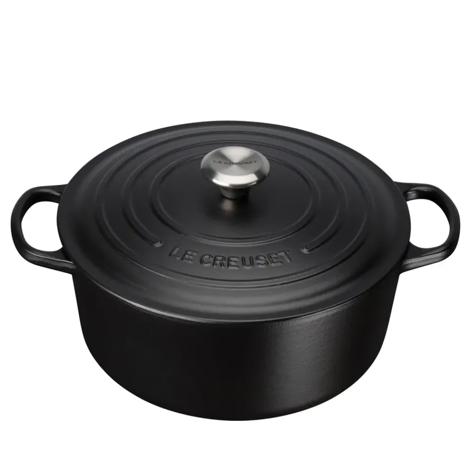 Cast Iron Casserole Pots|Cooking Pots & Casserole Dishes^Le Creuset round casserole 5.3 l, Matte Black