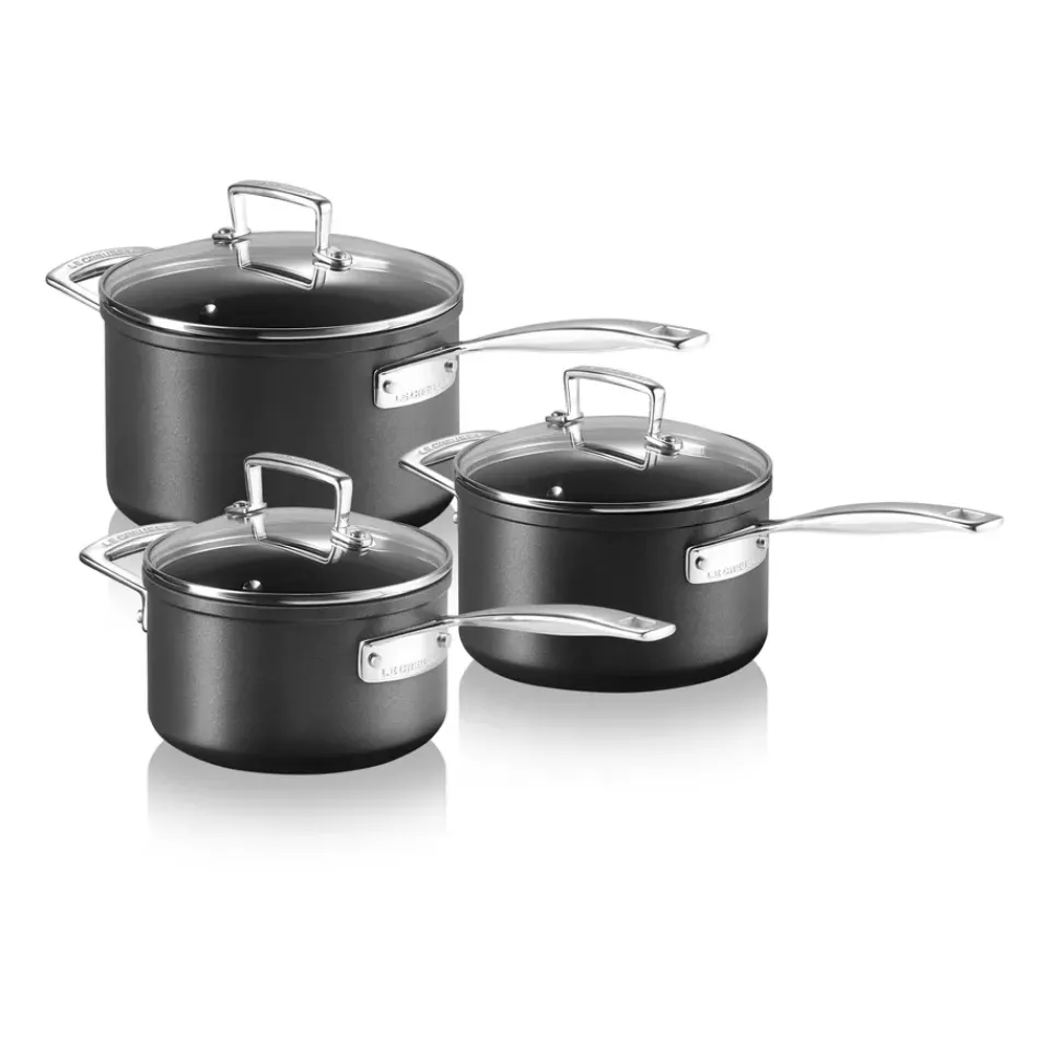 Best Le Creuset saucepan set 3 pieces, Black