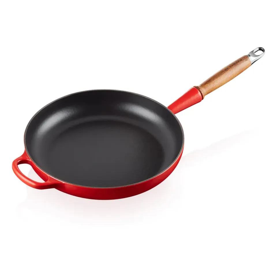 Best Le Creuset Signature frying pan wooden handle 28 cm, Cerise Red