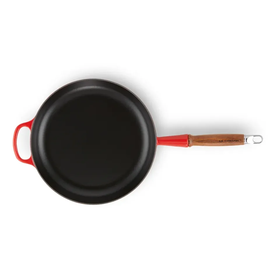 Best Le Creuset Signature frying pan wooden handle 28 cm, Cerise Red