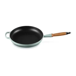 Outlet Le Creuset Signature frying pan wooden handle 28 cm, Sea Salt Blue